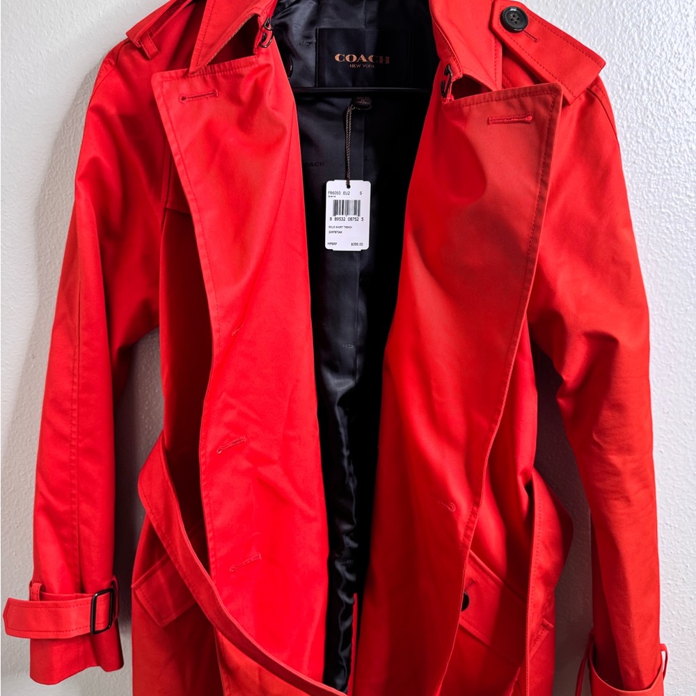 Coach Vibrant Red Coat